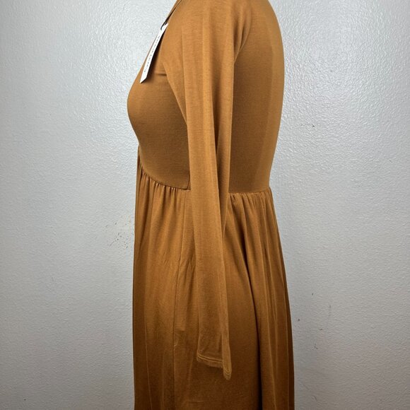 NWT RACHEL PALLY Lianne Mustard Cut Out Keyhole Long Sleeve Dress Size XS - Picture 7 of 10